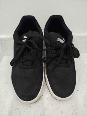 Puma Big Kids Black Memory Foam Casual Sneakers
